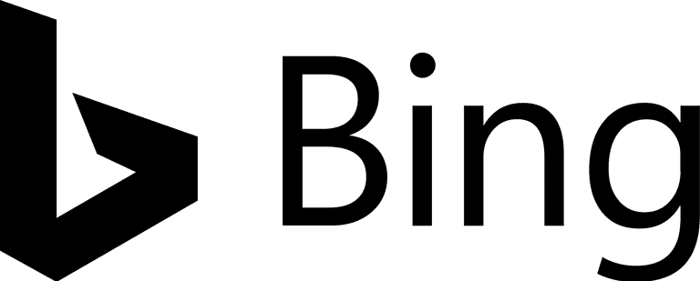 bing logo black and white 2