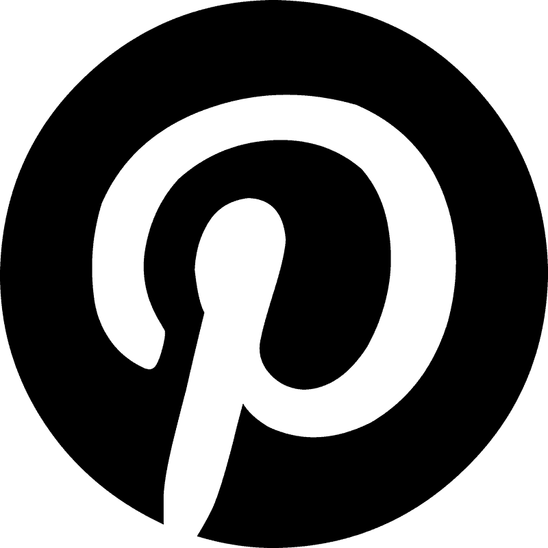 pinterest logo black and white 5