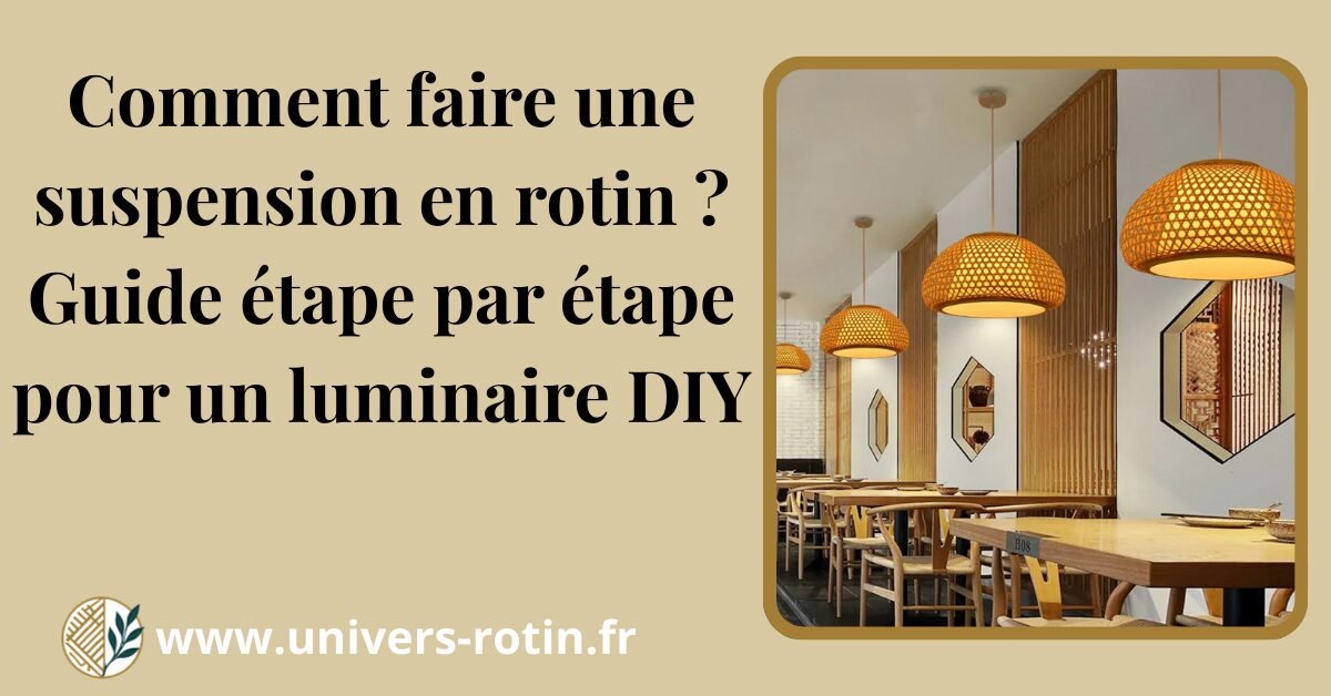 Comment faire une suspension en rotin ? Guide étape par étape pour un luminaire DIY