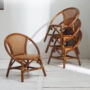 Fauteuil en rotin bohème minimaliste | BOHO