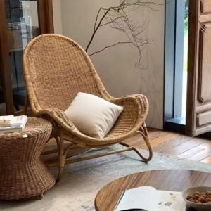 Fauteuil en rotin cocoon nature | NIDO