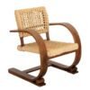 Fauteuil en rotin courbe vintage | CURV