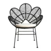 Fauteuil en Rotin Design Noir | OBNA