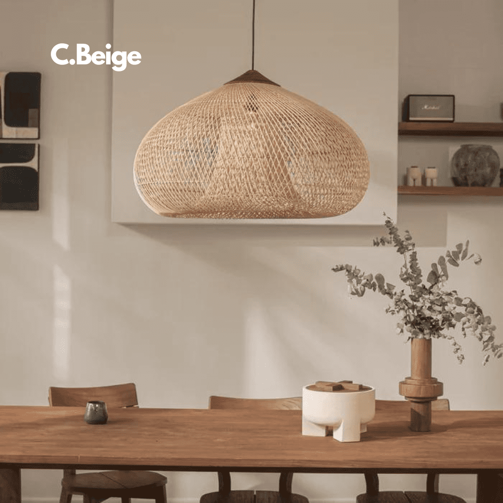 Suspension Rotin & Bois | KAIA - C - Beige 1 Suspension Rotin & Bois | TIBRA