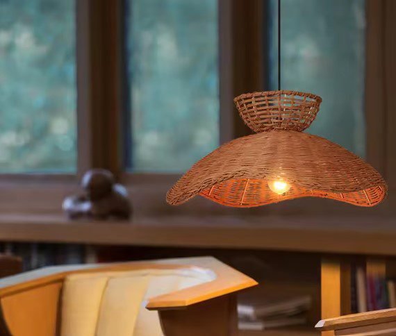 Suspension rotin calice 2 Suspension rotin calice