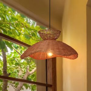 Suspension rotin calice 5 Suspension rotin calice