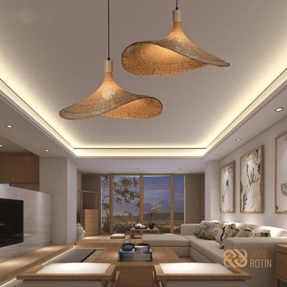 Suspension Rotin Chapeau | ARLO 5 Suspension Rotin Chapeau | ARLO