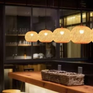 Suspension rotin "Cocon Nature"