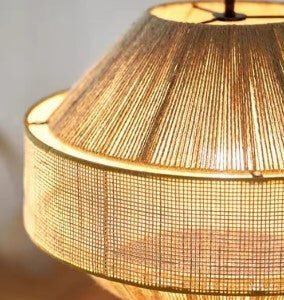 Suspension rotin design japonais