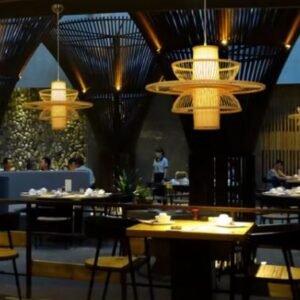 Suspension rotin design moderne