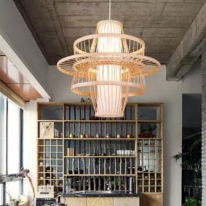 Suspension rotin design moderne