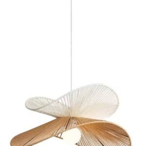 Suspension rotin élégance aérienne