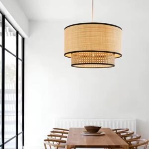 Suspension rotin élégant