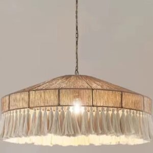 Suspension rotin façon cloche