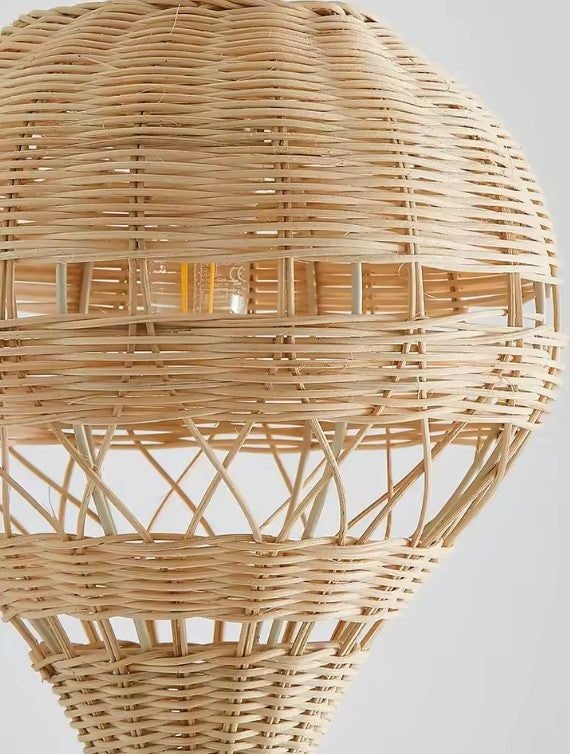 Suspension rotin montgolfière 2 Suspension rotin montgolfière