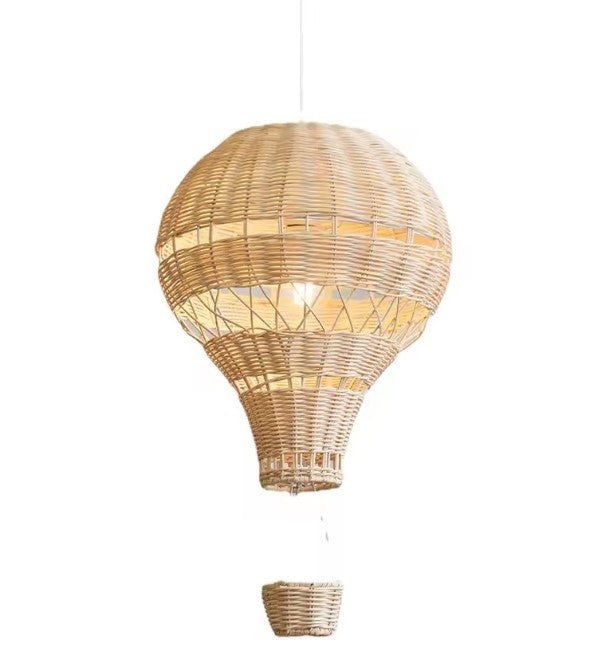 Suspension rotin montgolfière 1 Suspension rotin montgolfière