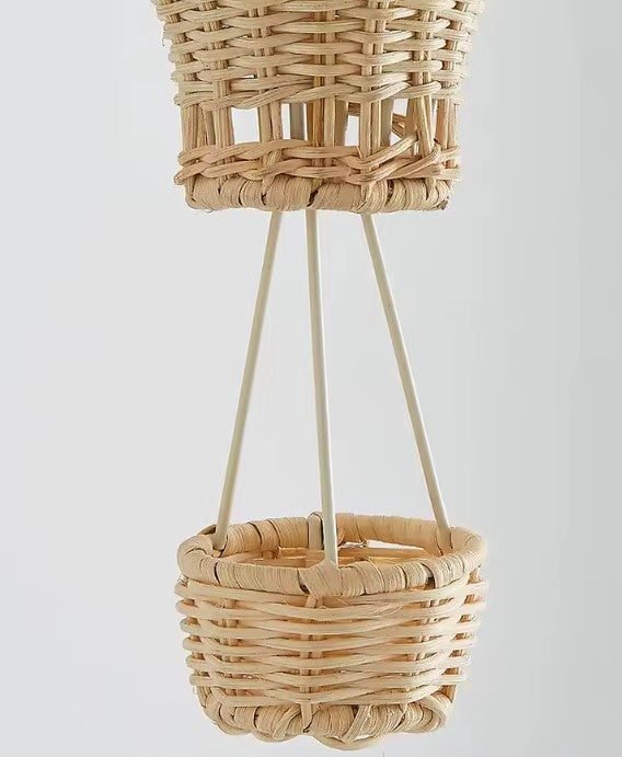 Suspension rotin montgolfière 3 Suspension rotin montgolfière