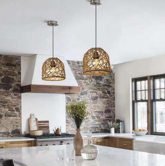 Suspension rotin naturel 3 Suspension rotin naturel