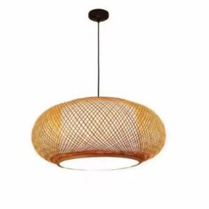 Suspension rotin ovale avec style