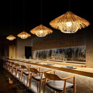 Suspension rotin Soleïa