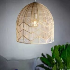 Suspension rotin style campagnard