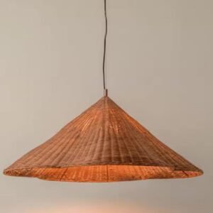 Suspension rotin style chapeau japonais