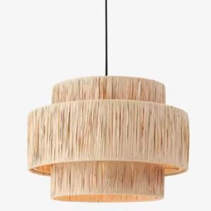 Suspension rotin vintage décoratif