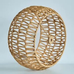 Suspension rustique en corde de rotin