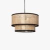Abat-Jour Cannage Noir Intemporel Pour Suspension Et Lampe Salon