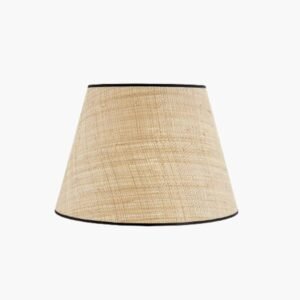 Abat-Jour En Raphia Tressé Naturel Style Bohème Élégant Artisanal