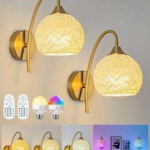 Appliques murales rotin