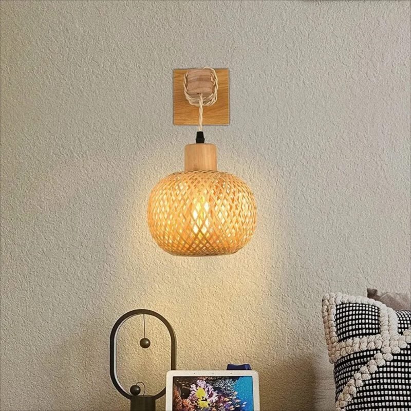 Appliques murales rotin (Bas)