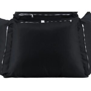 Balancelle En Rotin Noire Élégante Et Confortable Pour Terrasse