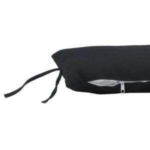 Balancelle En Rotin Noire Élégante Et Confortable Pour Terrasse