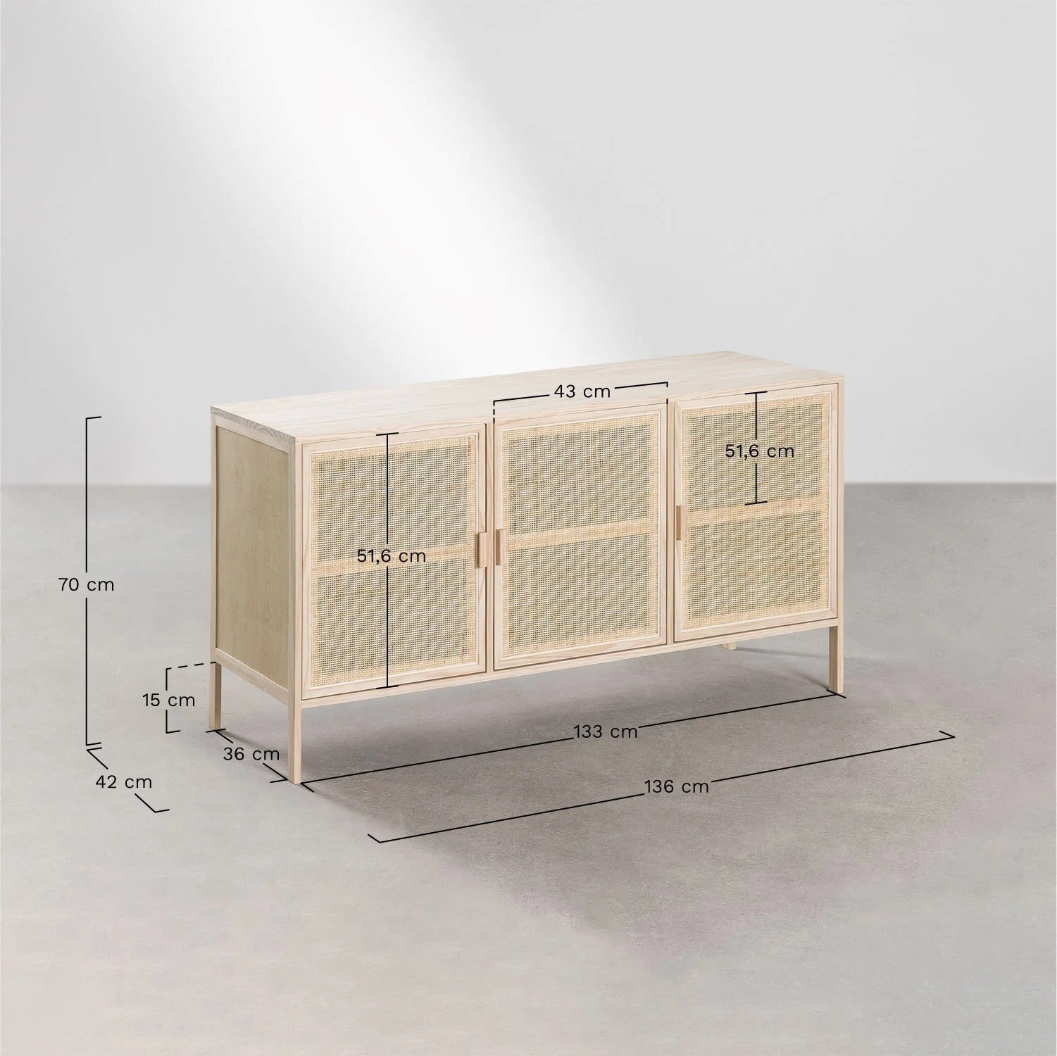 Buffet En Rotin Et Bois Naturel Élégant Design Contemporain 8 Buffet En Rotin Et Bois Naturel Élégant Design Contemporain