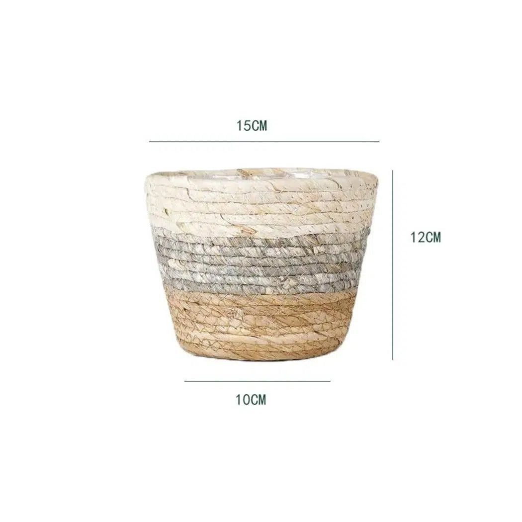 Cache Pot Pour Fleurs En Rotin Tressé Naturel Décoratif