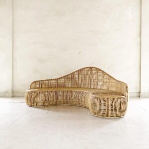 Canapé De Jardin En Rotin Confortable Design Pour Terrasse