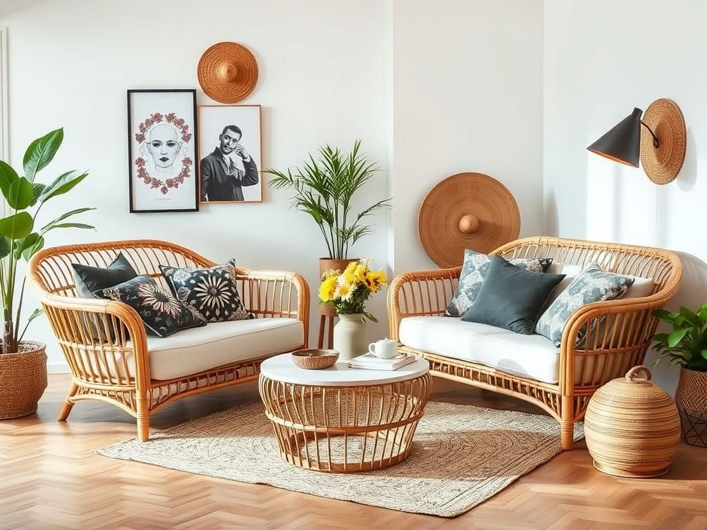 Canapés rotin (Bas)