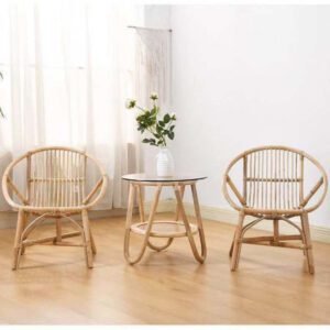 Chaise En Rotin Naturel Confortable Et Élégante Style Bohème