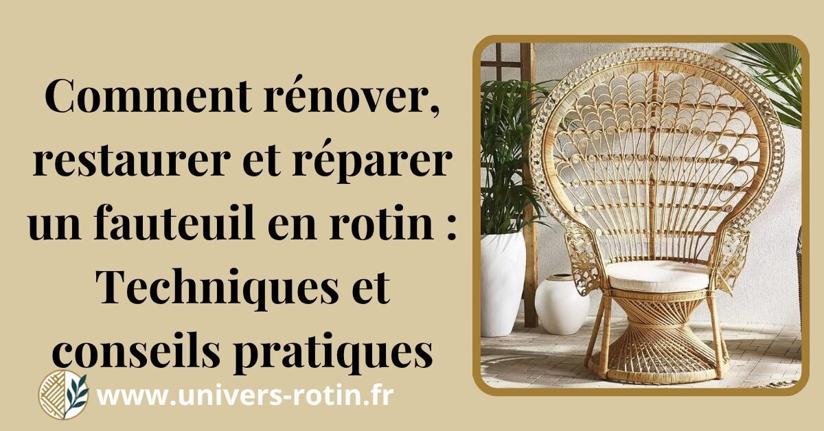 Comment rénover, restaurer et réparer un fauteuil en rotin : Techniques et conseils pratiques