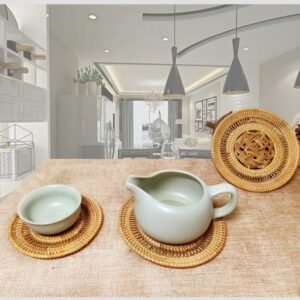 Dessous De Plat Rotin Vintage Tressé Main Style Rétro Authentique 10 Dessous De Plat Rotin Vintage Tressé Main Style Rétro Authentique