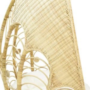 Fauteuil Rotin Suspendu Ovale Confortable Style Bohème Céleste