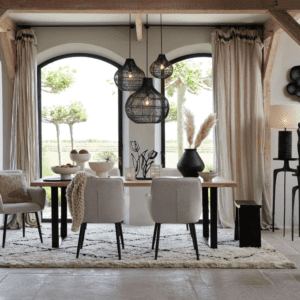 Grande Suspension Rotin Noir | TRESSÉ