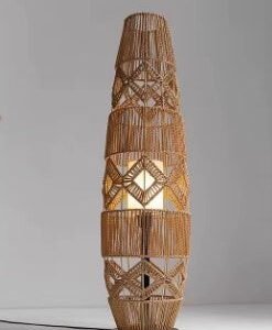 Lampadaire Rotin Stylé Et Élégant Pour Décor Intérieur Chic