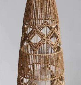 Lampadaire Rotin Stylé Et Élégant Pour Décor Intérieur Chic