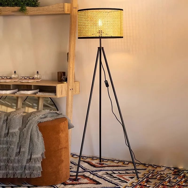 Lampadaires rotin (Bas)