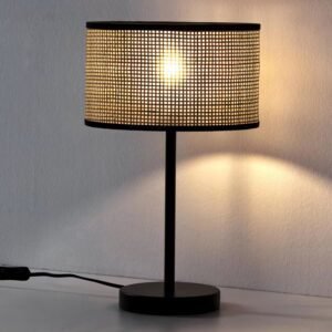 Lampe À Poser En Rotin Élégante Et Moderne Pour Intérieur