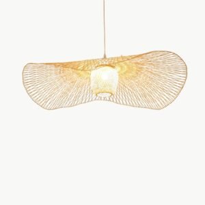 Lustre Libellule En Rotin Tressé Ambiance Bohème Lumineux