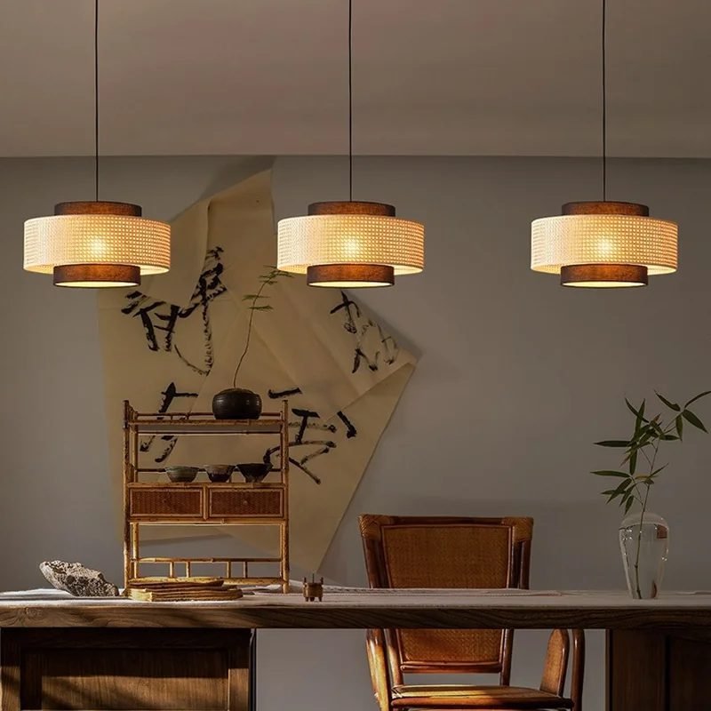 Plafonniers rotin (Bas)