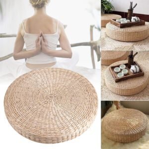 Pouf De Méditation En Rotin Naturel Confortable Samsara